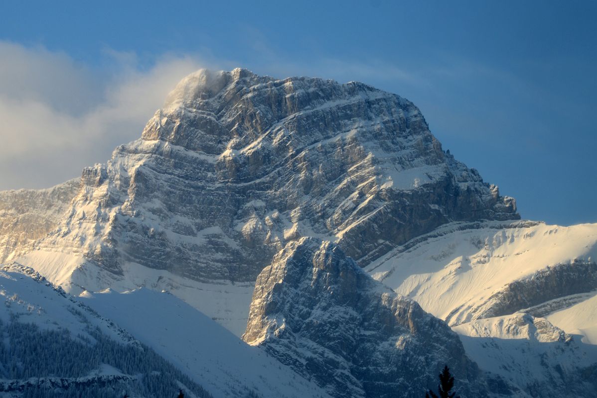 17C Peak Next To Mount Lougheed Close Up From Trans Canada Highway Before Canmore On The Way To Banff